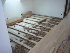 Pose de parquet 23 mm chêne et isolation phonique